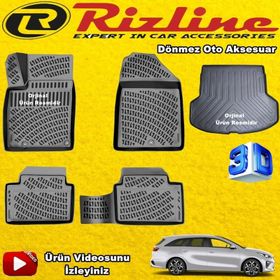 Rizline Kia Ceed STW 2018 Sonrası 3D Havuzlu Paspas+Bagaj Havuzu