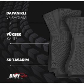 Rizline Kia Forte 2014 2018 Siyah 3D Havuzlu Paspas