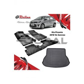 Rizline Kia Picanto 2018 ve Sonrası Paspas ve Bagaj Havuzu Set