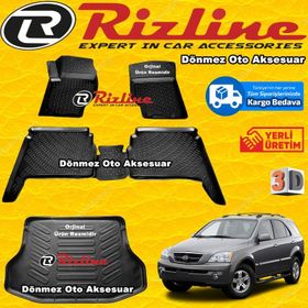 Rizline Kia Sorento 2003-2009 3D Paspas Bagaj Havuzu