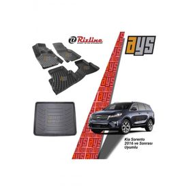 Rizline Kia Sorento 2016 Sonrası 3D Havuzlu Paspas ve Bagaj Havuzu