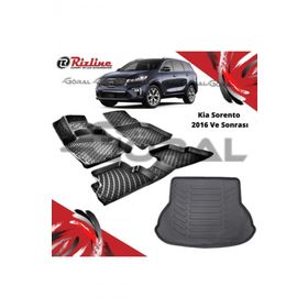 Rizline Kia Sorento 2016 ve Sonrası Paspas ve Bagaj Havuzu Set