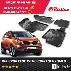 Rizline Kia Sportage 2016 Sonrası Siyah 3D Havuzlu Paspas