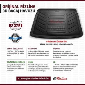 Rizline Kia Sportage 2022 Sonrası 3D Bagaj Havuzu ve Havuzlu Paspas