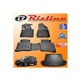 Rizline Kia Sportage 3D Paspas + 3D Bagaj Havuzu 2016-2020 Arası Siyah Set