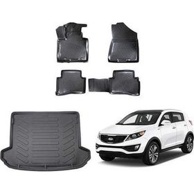 Rizline Kia Sportage 3D Paspas + 3D Bagaj Havuzu 2016-2020 Arası Siyah Set