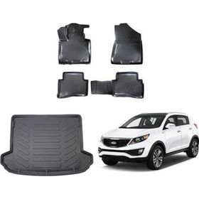 Rizline Kia Sportage 3D Paspas + 3D Bagaj Havuzu 2016-2020 Arası Siyah Set