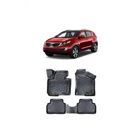 Rizline Kia Sportage III 2011-2015 Siyah Uyumlu 3D Havuzlu Paspas