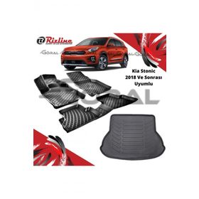 Rizline Kia Stonic 2018 ve Sonrası Uyumlu Paspas ve Bagaj Havuzu Set