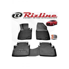 Rizline Mazda 3 Sedan 2017 Sonrası Son Kasa 4 Parça Siyah Set 3D Havuzlu Paspas