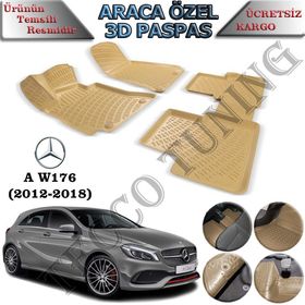 Rizline Mercedes A Serisi W176 Bej 3D Havuzlu Paspas