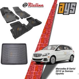 Rizline Mercedes B Serisi 2012 Sonrası 3D Paspas Bagaj Havuzu