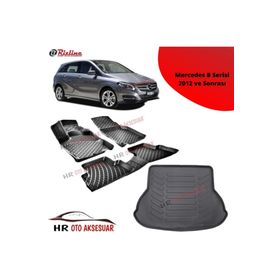 Rizline Mercedes B Serisi 2012 Sonrası 3D Paspas Bagaj Havuzu