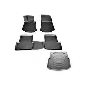 Rizline Mercedes C Serisi W204 2007-2014 Arası 3D Havuzlu Paspas + Plastik Setli 3D Bagaj Havuzu