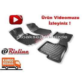 Rizline Mercedes C180 Siyah W204 2007 2014 3D Havuzlu Paspas