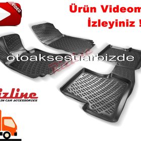 Rizline Mercedes C180 Siyah W204 2007 2014 3D Havuzlu Paspas