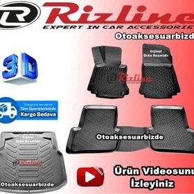 Rizline Mercedes C180 Siyah W204 2007 2014 3D Havuzlu Paspas