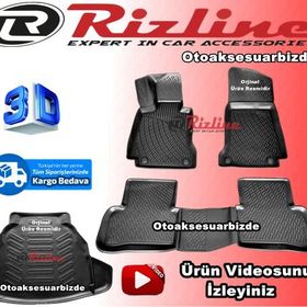 Rizline Mercedes C180 Siyah W205 2014 2019 3D Havuzlu Paspas