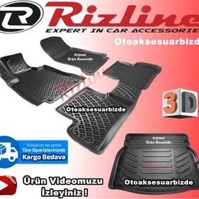 Rizline Mercedes C180 Siyah W205 2014 2019 3D Havuzlu Paspas