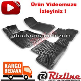 Rizline Mercedes C200 Siyah W205 2014 2019 3D Havuzlu Paspas