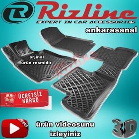 Rizline Mercedes C200 Siyah W205 2014 2019 3D Havuzlu Paspas