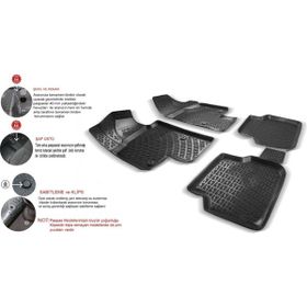 Rizline Mercedes E Serisi W211 2003-2009 Siyah 3D Havuzlu Paspas