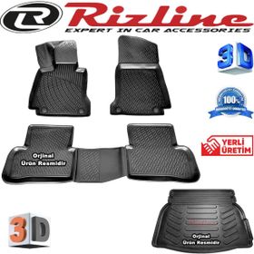 Rizline Mercedes W205 C200 3D Paspas + 3D Rampalı Bagaj Havuzu 2014-2019 Arası Siyah Set