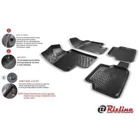 Rizline Mini Cooper R56 2007-2013 Siyah 3D Havuzlu Paspas