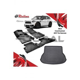 Rizline Mini Countryman 2017 ve Sonrası Paspas ve Bagaj Havuzu Set