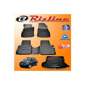 Rizline Nissan Juke 3D Paspas + 3D Bagaj Havuzu 2010 - 2014 Arası Siyah Set