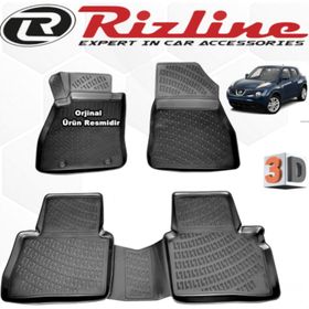 Rizline Nissan Juke Siyah 2010-2014 3D Havuzlu Paspas