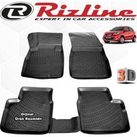 Rizline Nissan Micra 2016-2019 Arası Siyah 3D Havuzlu Paspas