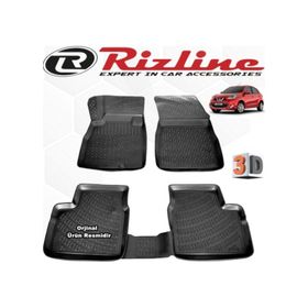 Rizline Nissan Micra 2016-2019 Arası Siyah 3D Havuzlu Paspas