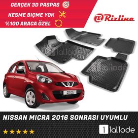 Rizline Nissan Micra 2016 Sonrası 3d Havuzlu Paspas