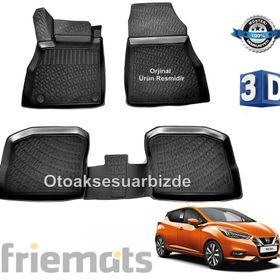 Rizline Nissan Micra 2017-2019siyah 3D Havuzlu Paspas
