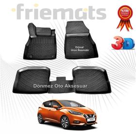 Rizline Nissan Micra 2017-2019siyah 3D Havuzlu Paspas