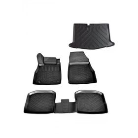 Rizline Nissan Micra 2019 Sonrası 3D Paspas Siyah & Bagaj Havuzu Set
