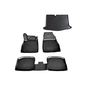 Rizline Nissan Micra 2019 Sonrası Uyumlu 3D Havuzlu Paspas+3D Bagaj Havuzu