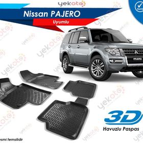 Rizline Nissan Pajero Siyah 3D Havuzlu Paspas