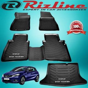 Rizline Nissan Pulsar 2015 2019 Siyah 3D Havuzlu Paspas