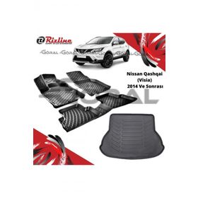 Rizline Nissan Qashqai Visia 2014 ve Sonrası Paspas ve Bagaj Havuzu Set