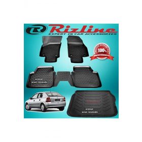 Rizline Opel Astra G Siyah HB 1998-2009 Arası 4 Parça 3D Paspas + Bagaj Havuzu