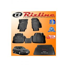 Rizline Opel Astra H 3D Paspas + 3D Bagaj Havuzu HB 2004-2015 Arası Siyah Set