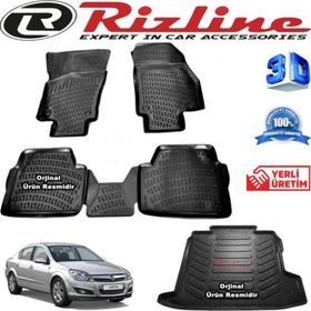 Rizline Opel Astra H 3D Paspas + 3D Bagaj Havuzu Sedan 2007-2018 Arası Siyah Set