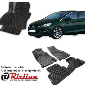 Rizline Opel Astra H Siyah Marka 3D Havuzlu Paspas