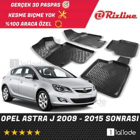 Rizline Opel Astra J 2009-2015 Siyah 3D Havuzlu Paspas