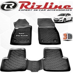 Rizline Opel Astra J HB 2010-2017 Arası Siyah 3D Havuzlu Paspas 4 Parça Set