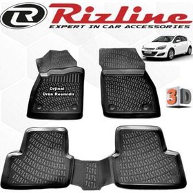 Rizline Opel Astra J HB 2010-2017 Arası Siyah 3D Havuzlu Paspas 4 Parça Set