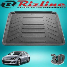 Rizline Opel Astra J Paspası Siyah Sedan 2012-2018 Arası 3D Bagaj Havuzu