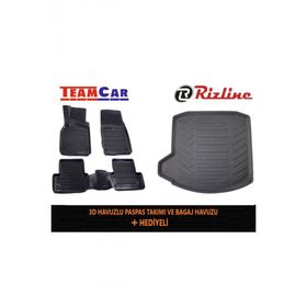Rizline Opel Astra J Sedan 2010-2015 3D Uyumlu Bagaj Havuzu+3D Havuzlu Paspas Takımı